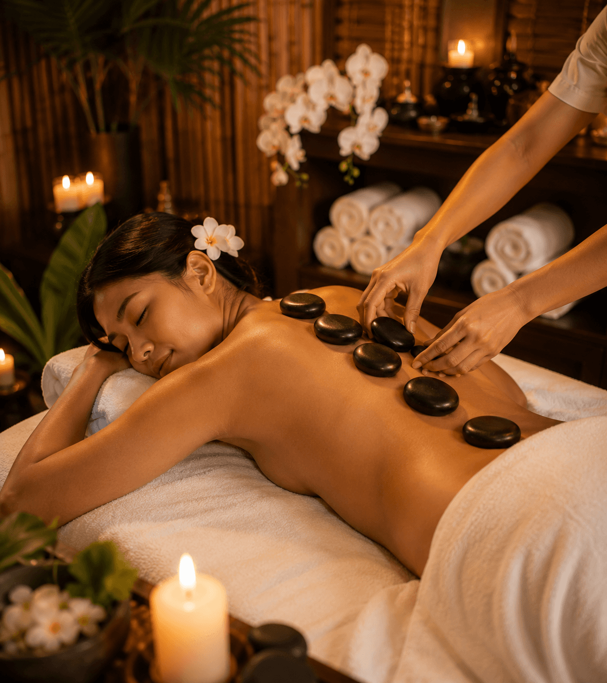 Certified therapist preparing for an in-home massage session